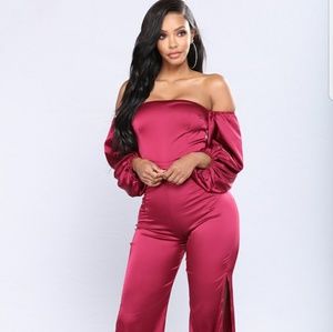 New To Me Satin Jumpsuit Fashion Nova